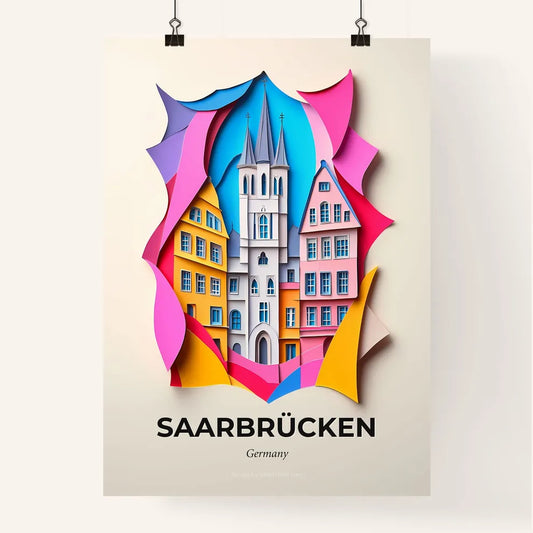 Vivid Saarbrucken, Germany, Colorful Poster