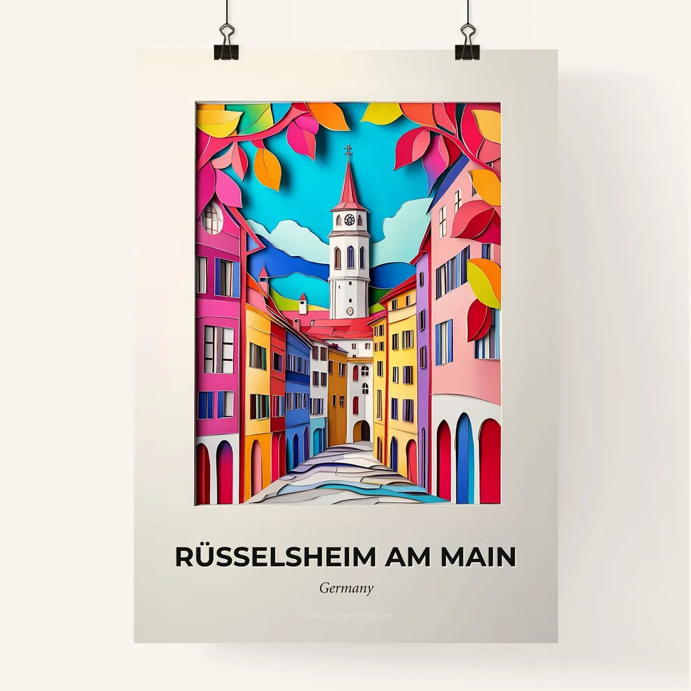 Vivid Russelsheim am Main, Germany, Colorful Poster