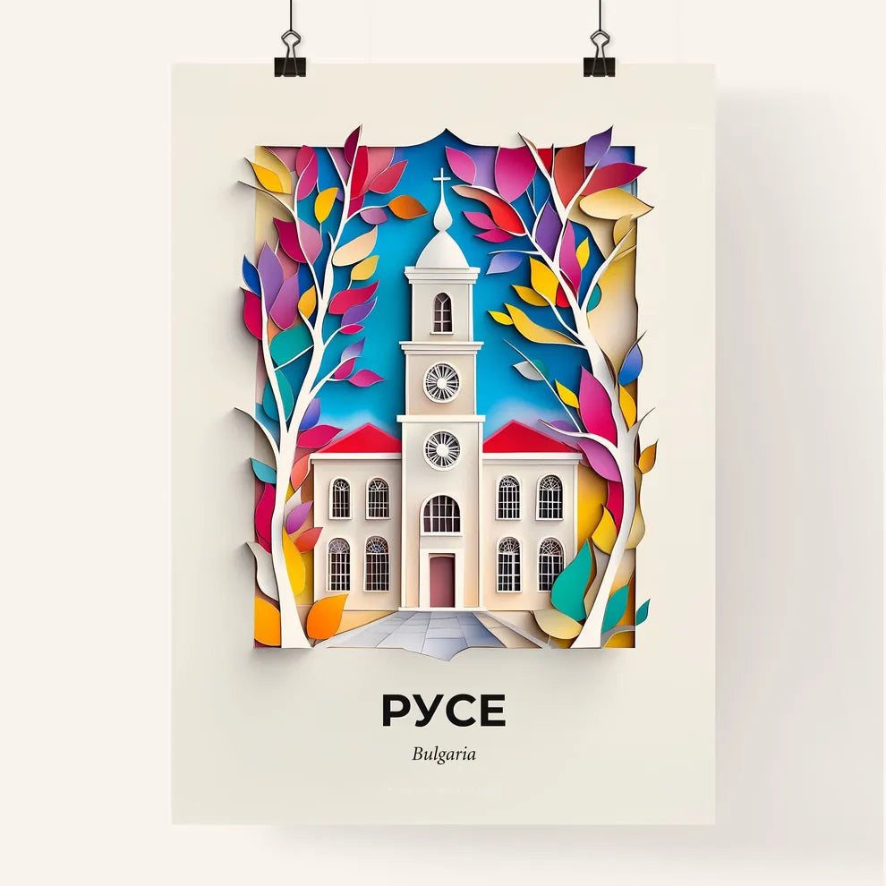 Vivid Ruse, Bulgaria, Colorful Poster