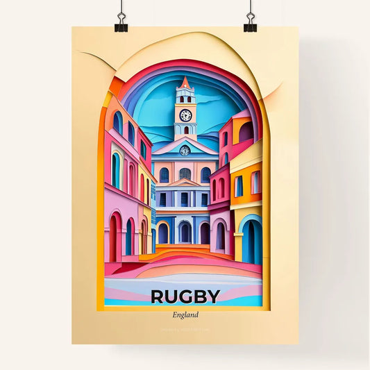 Vivid Rugby, England, Colorful Poster