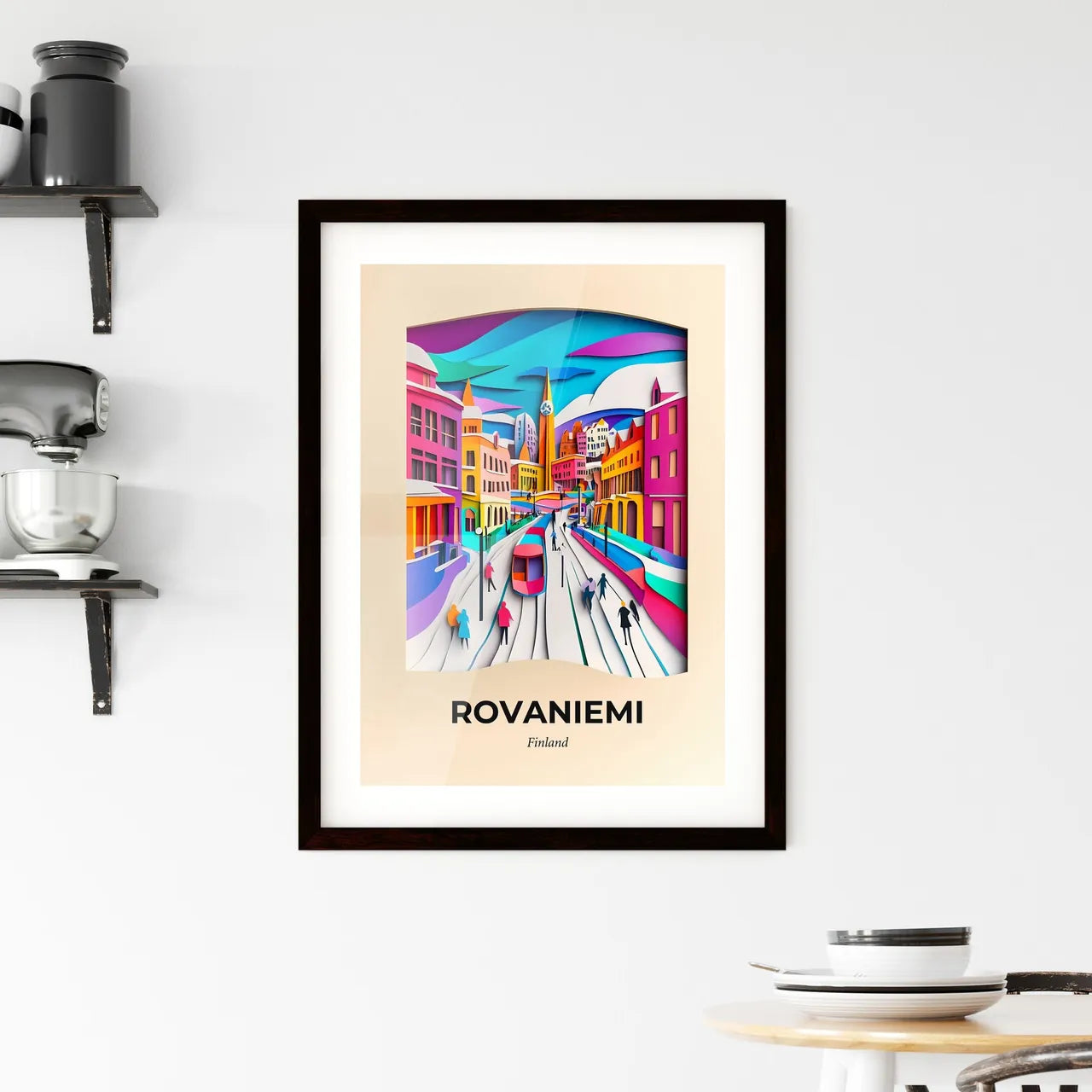 Vivid Rovaniemi, Finland, Framed Wall Art