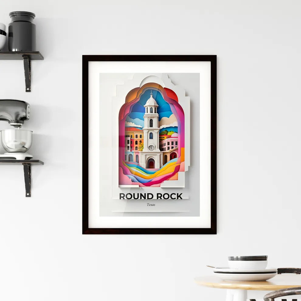 Vivid Round Rock, Texas, Framed Wall Art