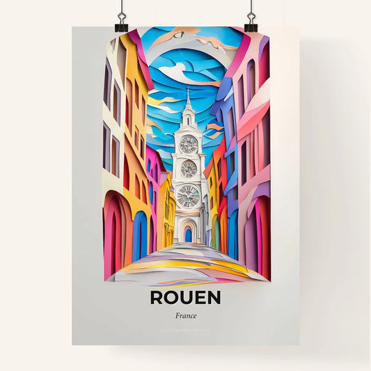 Vivid Rouen, France, Colorful Poster