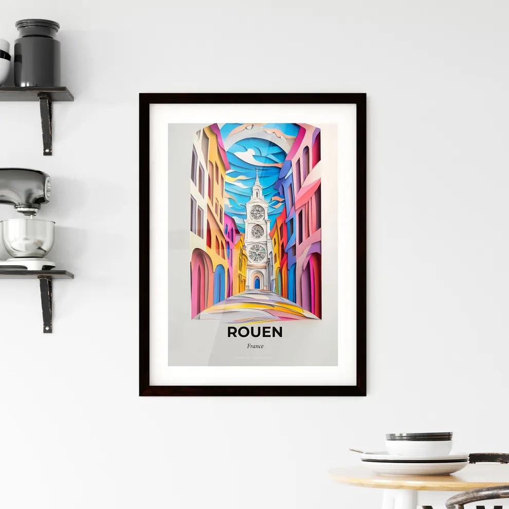 Vivid Rouen, France, Framed Wall Art