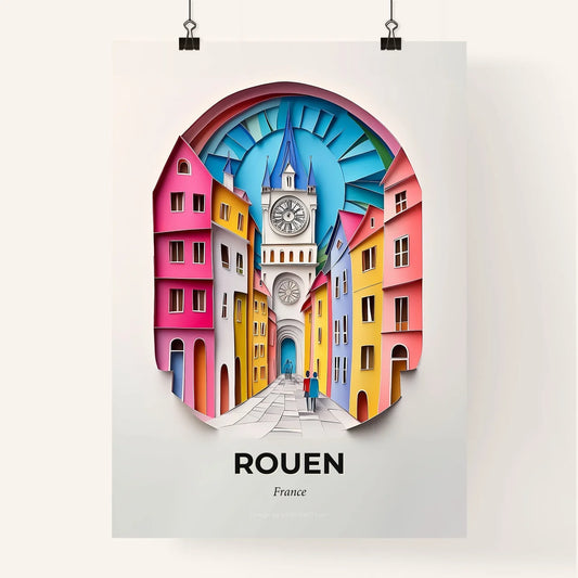 Vivid Rouen, France, Colorful Poster