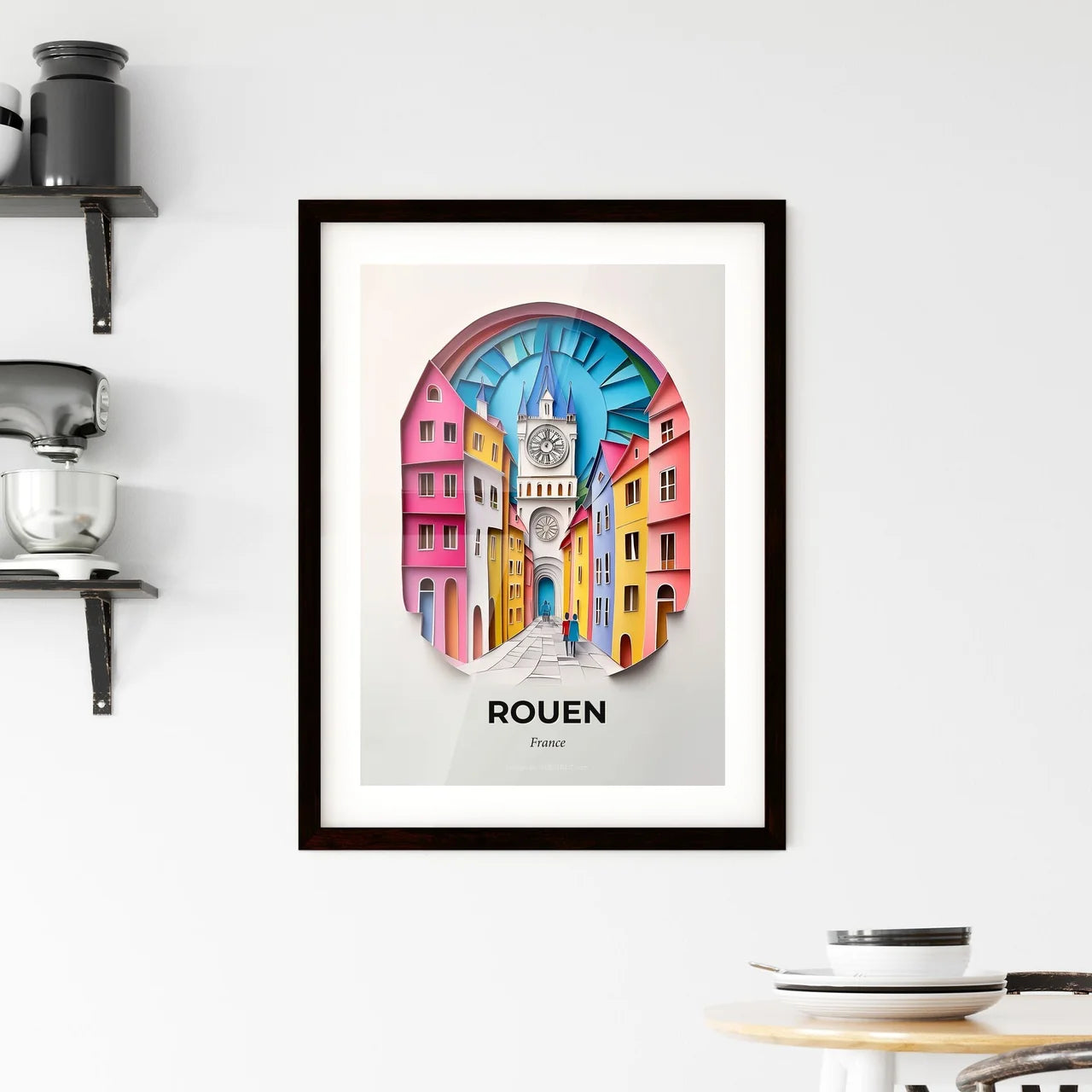 Vivid Rouen, France, Framed Wall Art