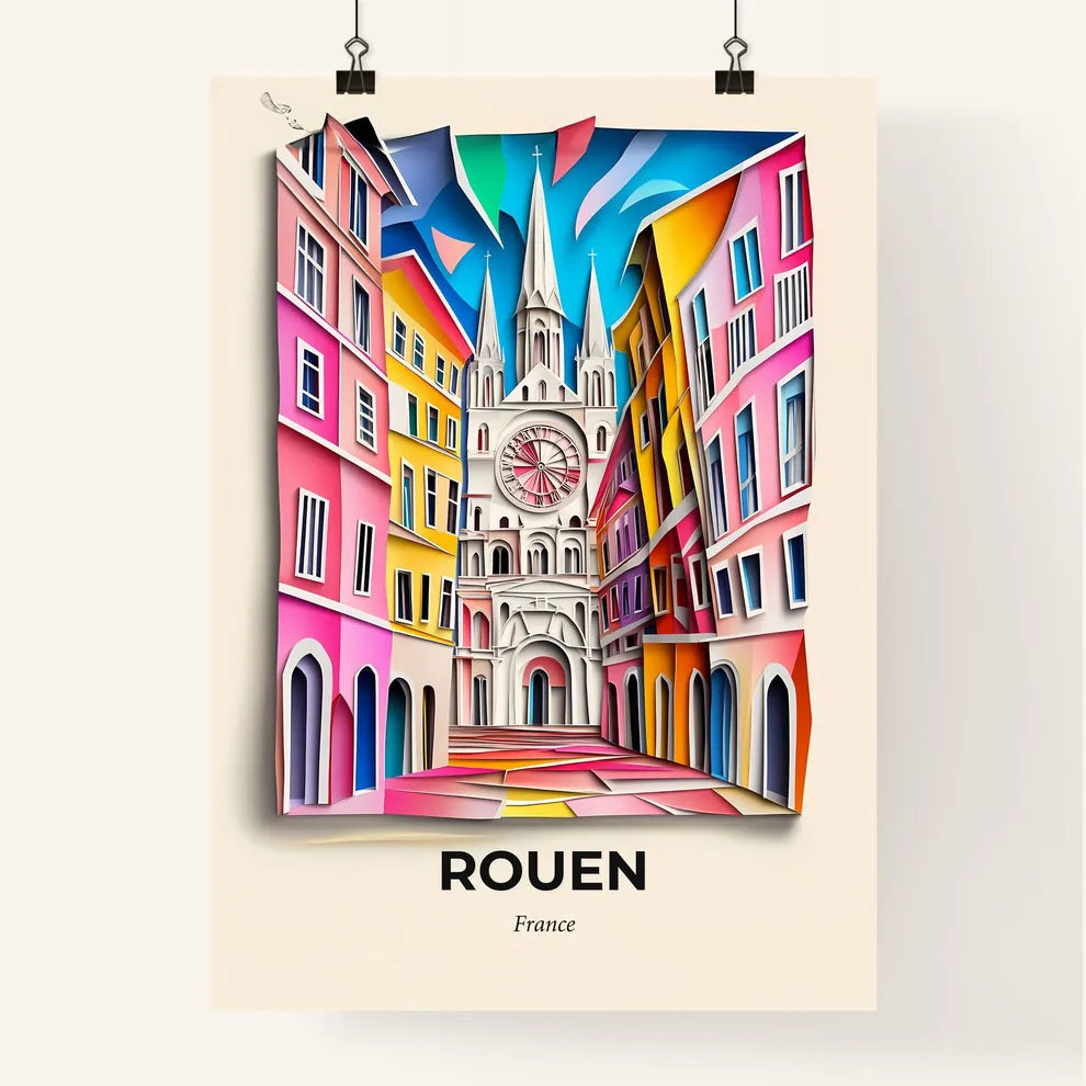 Vivid Rouen, France, Colorful Poster