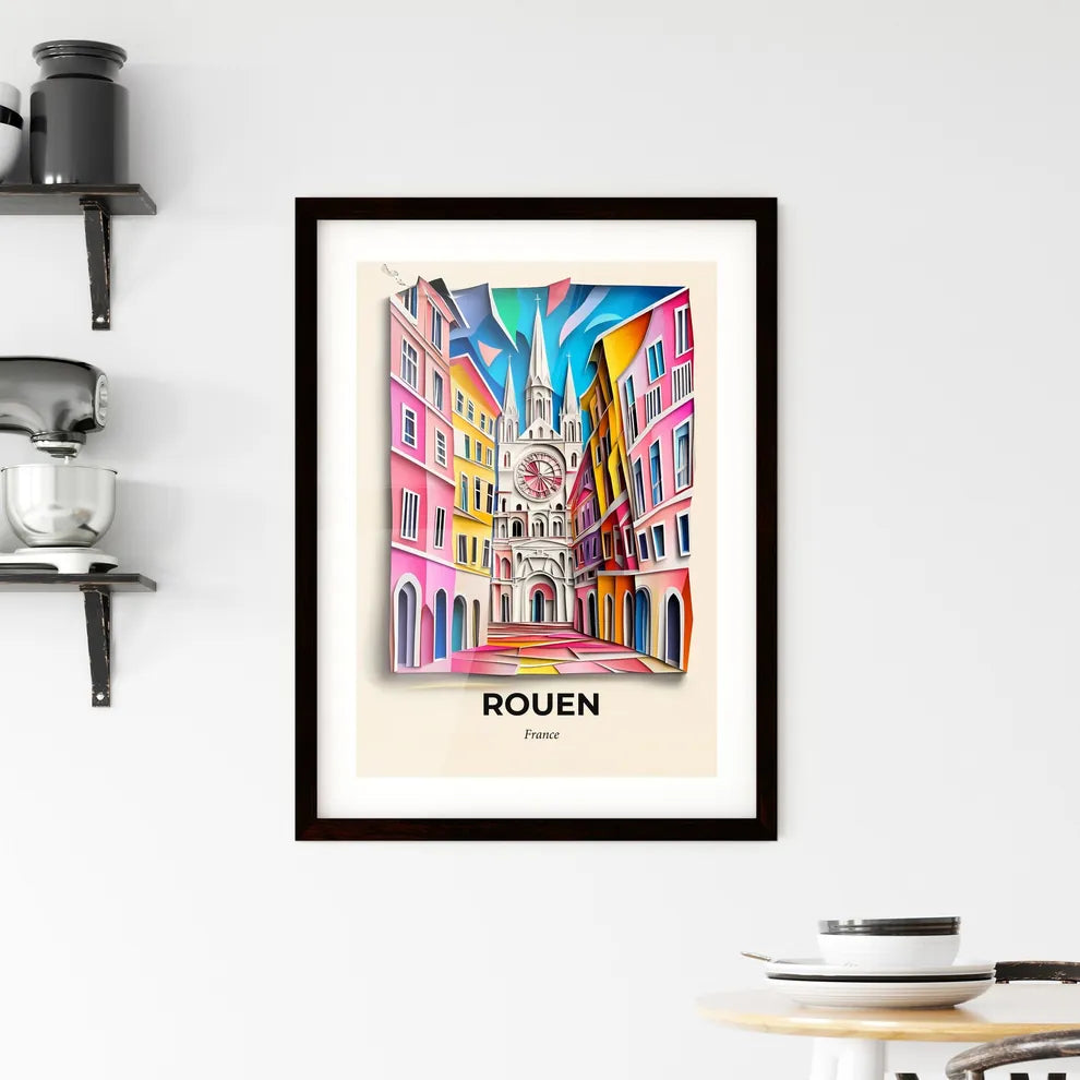 Vivid Rouen, France, Framed Wall Art
