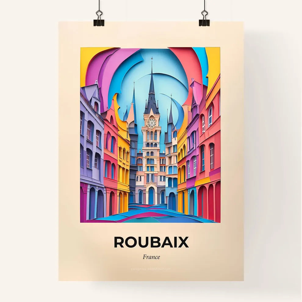 Vivid Roubaix, France, Colorful Poster