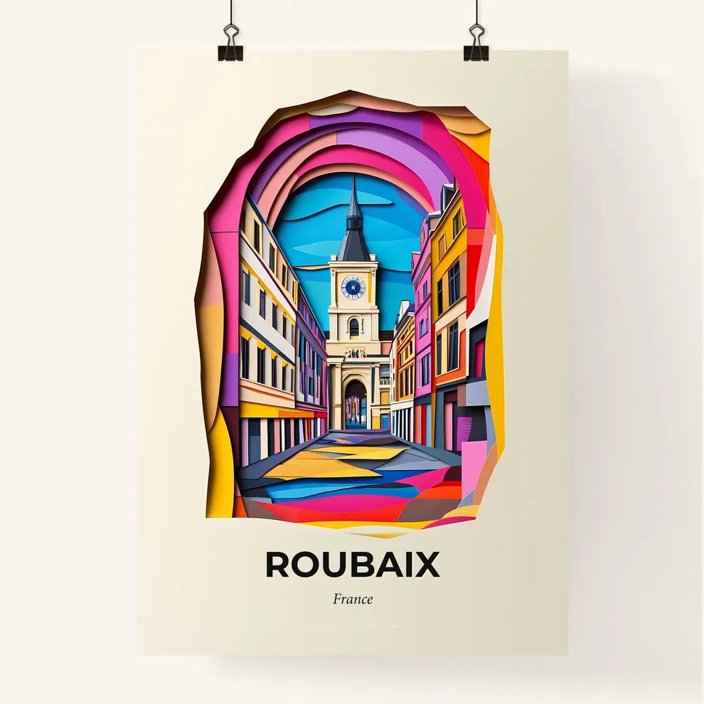 Vivid Roubaix, France, Colorful Poster