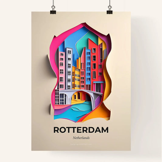 Vivid Rotterdam, Netherlands, Colorful Poster