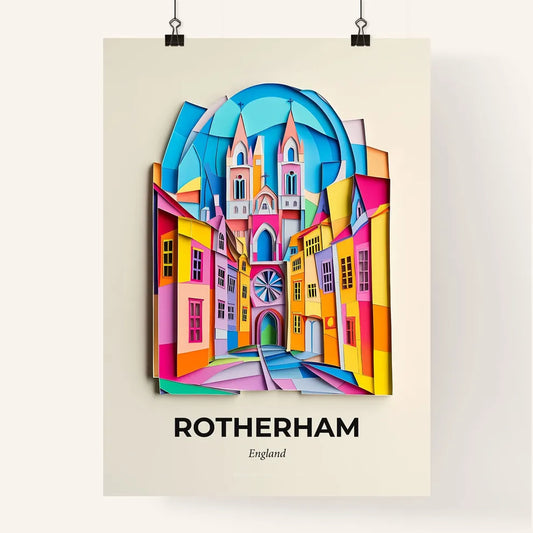 Vivid Rotherham, England, Colorful Poster