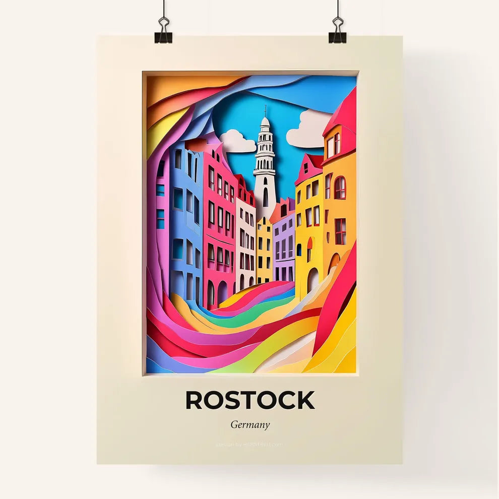 Vivid Rostock, Germany, Colorful Poster
