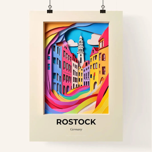 Vivid Rostock, Germany, Colorful Poster