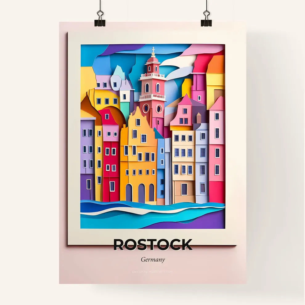 Vivid Rostock, Germany, Colorful Poster