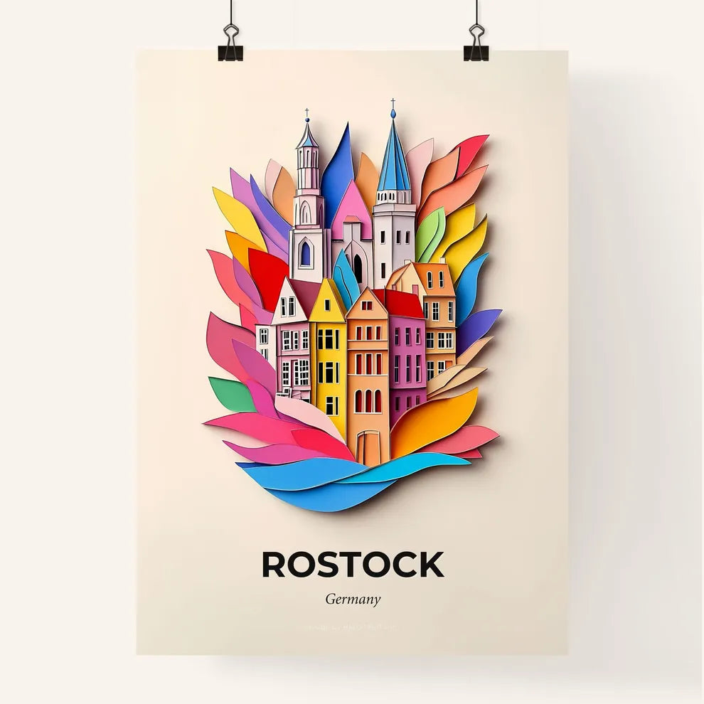 Vivid Rostock, Germany, Colorful Poster
