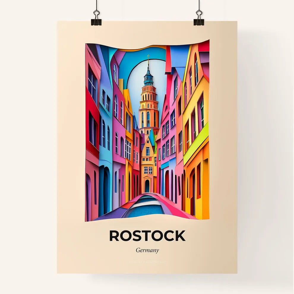 Vivid Rostock, Germany, Colorful Poster