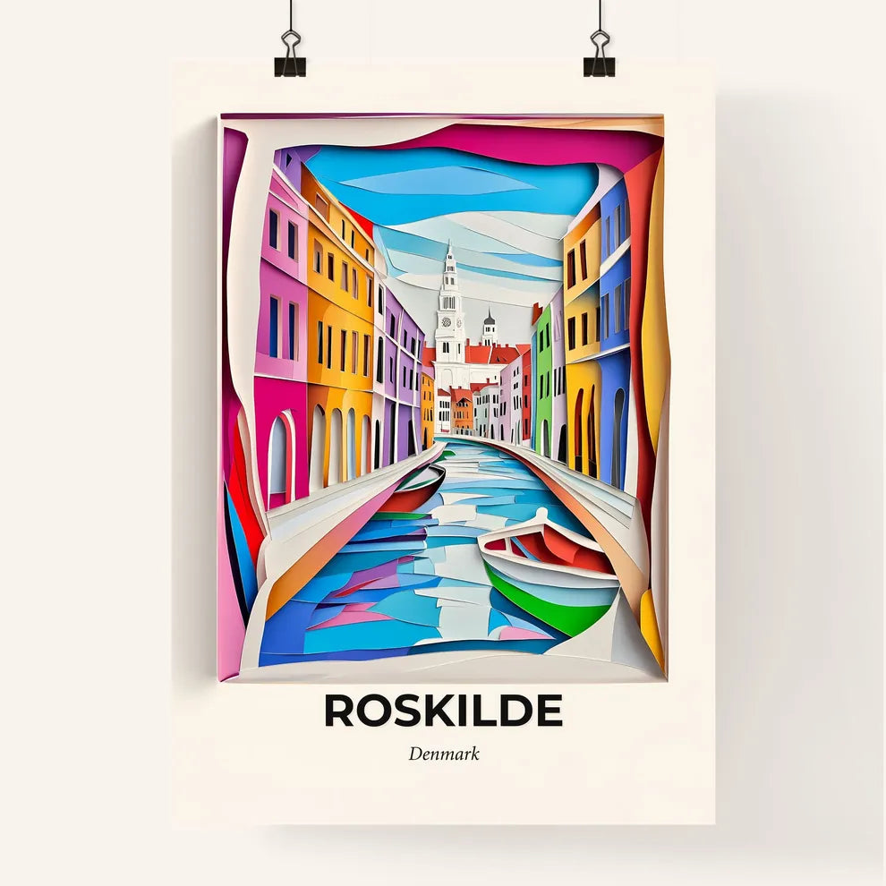 Vivid Roskilde, Denmark, Colorful Poster