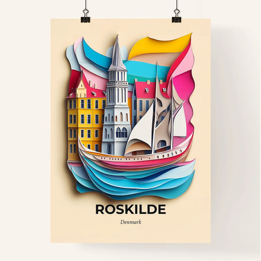 Vivid Roskilde, Denmark, Colorful Poster