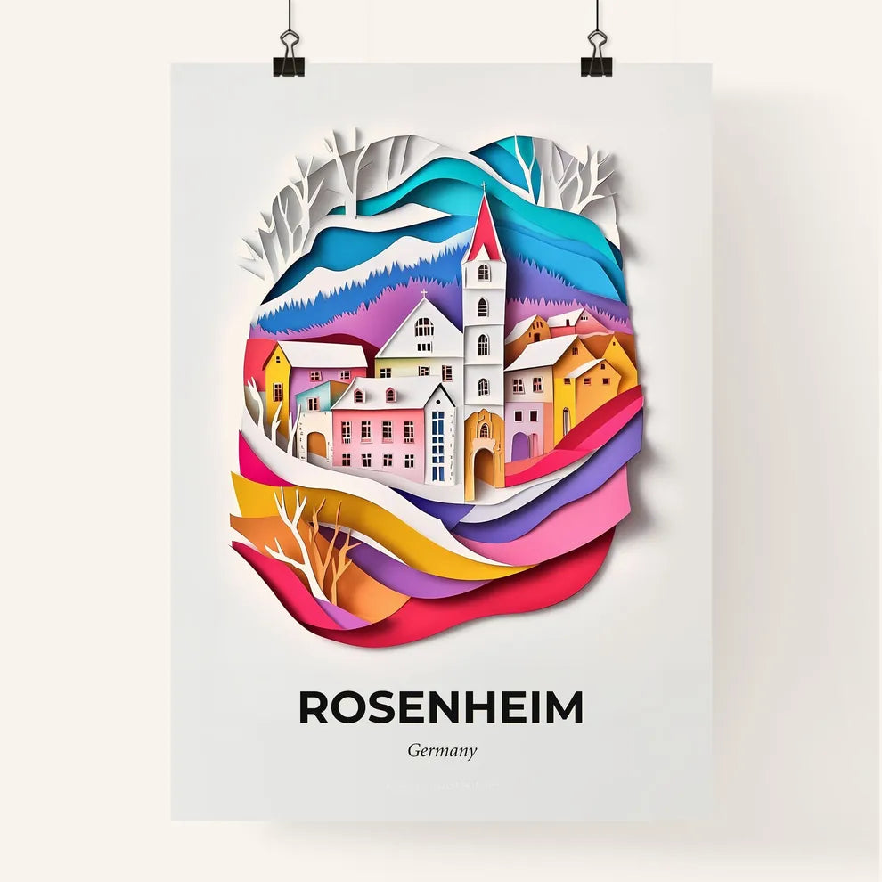 Vivid Rosenheim, Germany, Colorful Poster