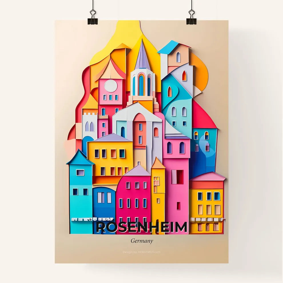 Vivid Rosenheim, Germany, Colorful Poster
