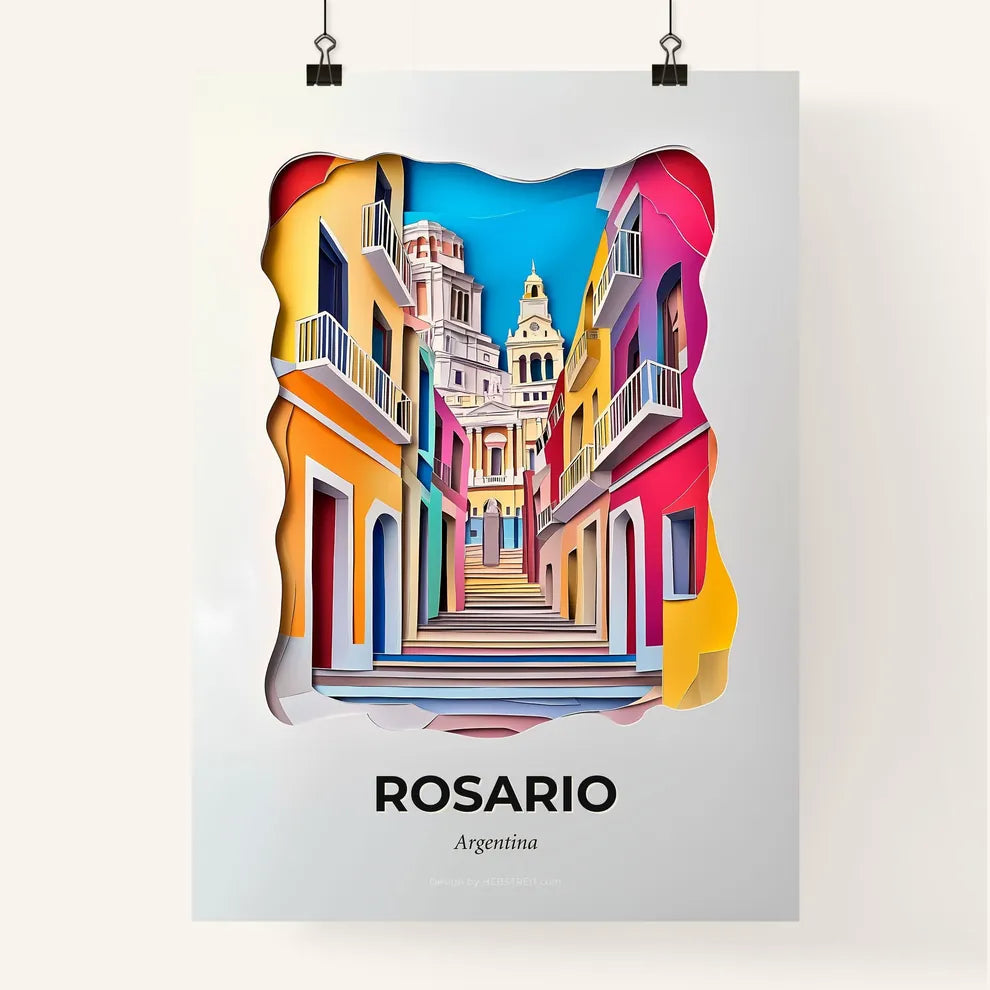 Vivid Rosario, Argentina, Colorful Poster