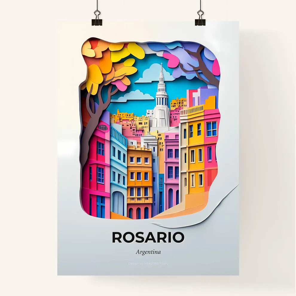 Vivid Rosario, Argentina, Colorful Poster