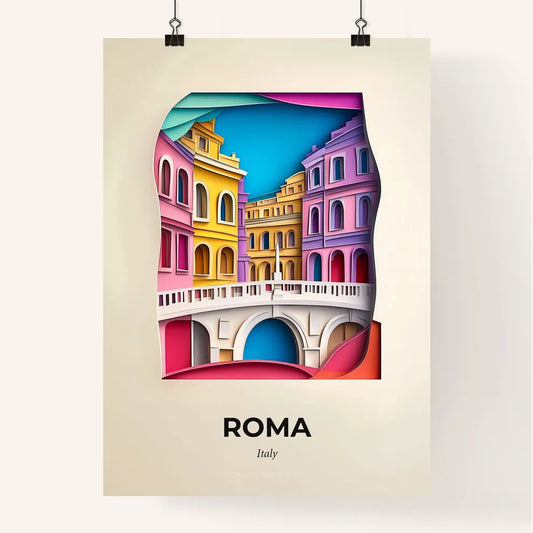 Vivid Rome, Italy, Colorful Poster