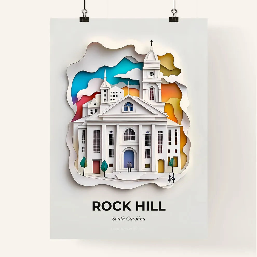 Vivid Rock Hill, South Carolina, Colorful Poster