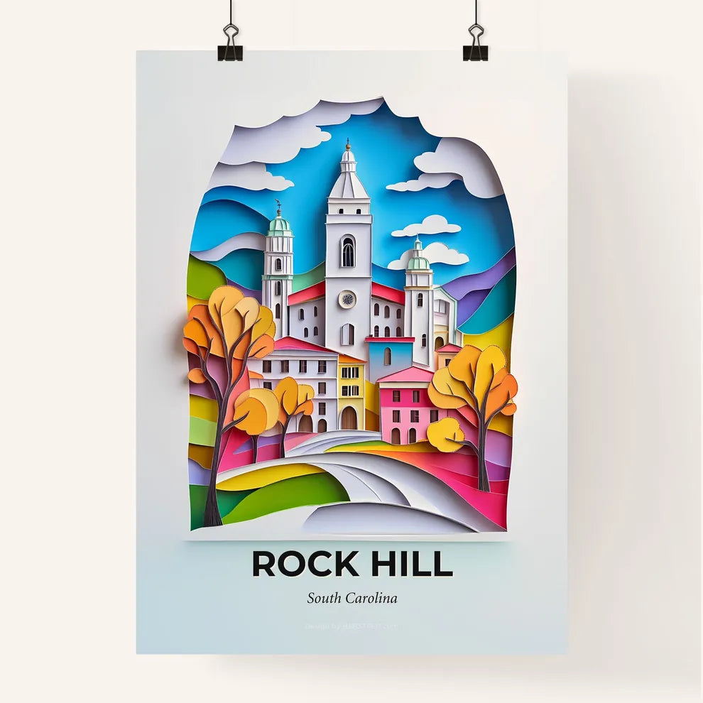 Vivid Rock Hill, South Carolina, Colorful Poster