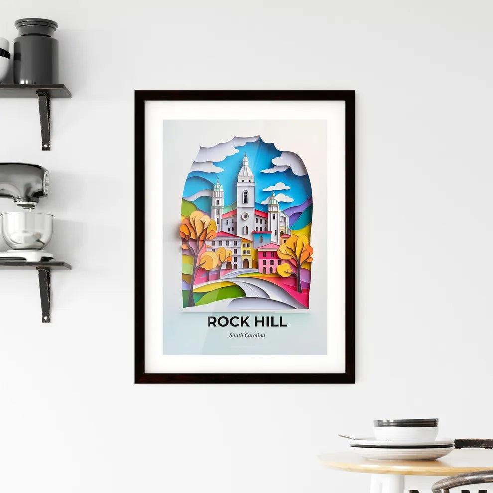 Vivid Rock Hill, South Carolina, Framed Wall Art