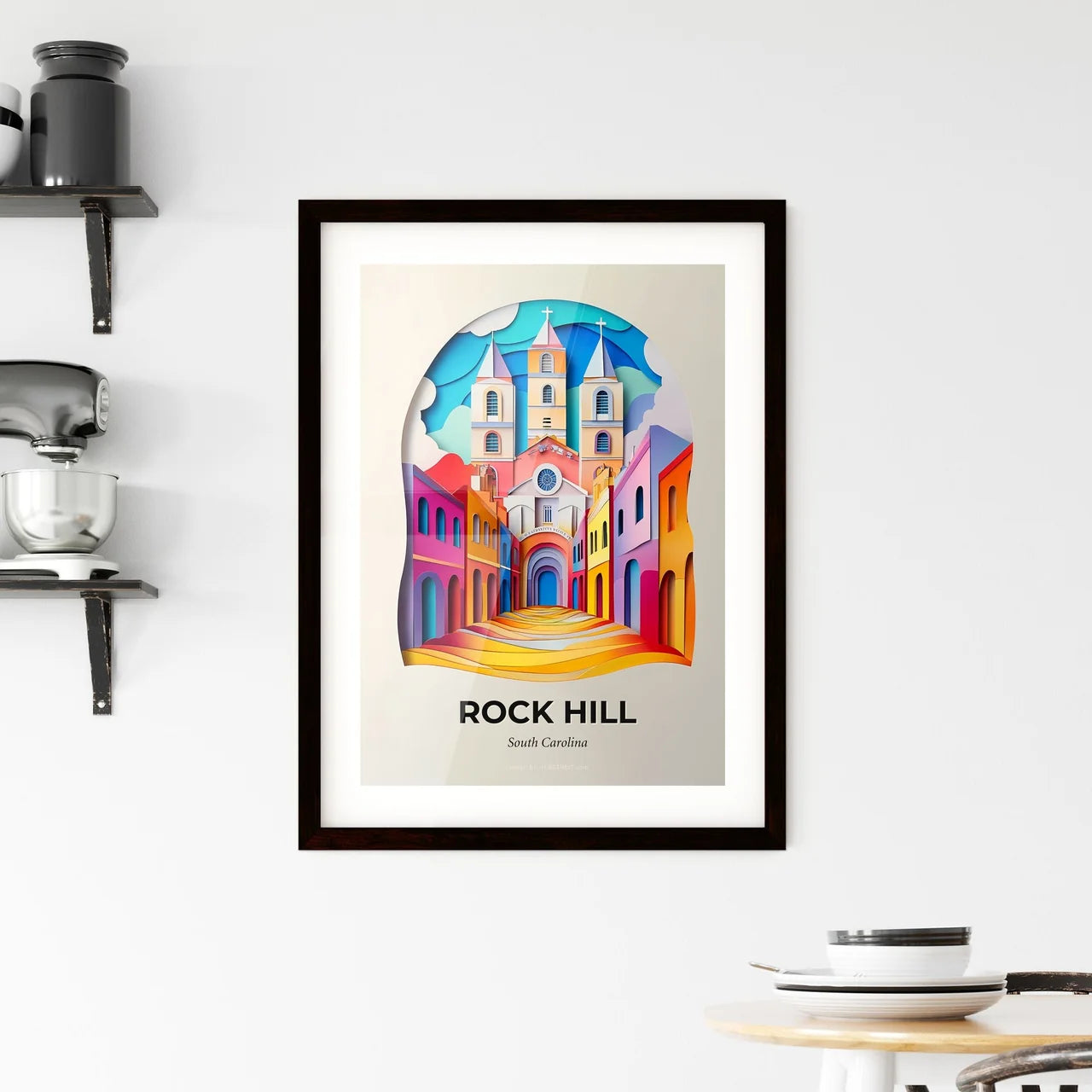 Vivid Rock Hill, South Carolina, Framed Wall Art