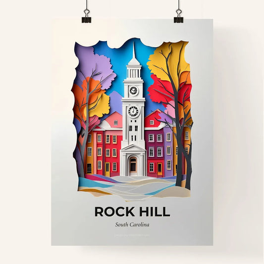 Vivid Rock Hill, South Carolina, Colorful Poster