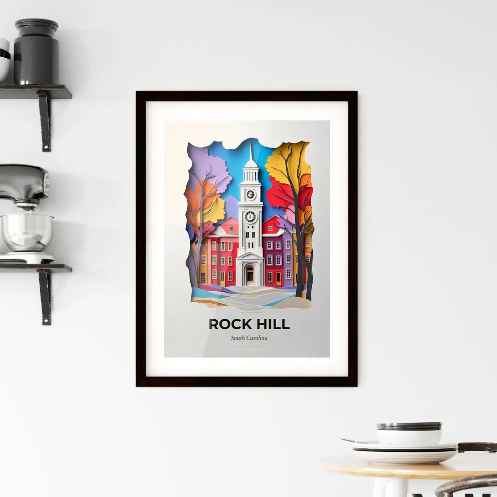 Vivid Rock Hill, South Carolina, Framed Wall Art