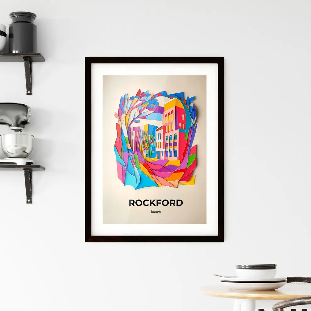 Vivid Rockford, Illinois, Framed Wall Art