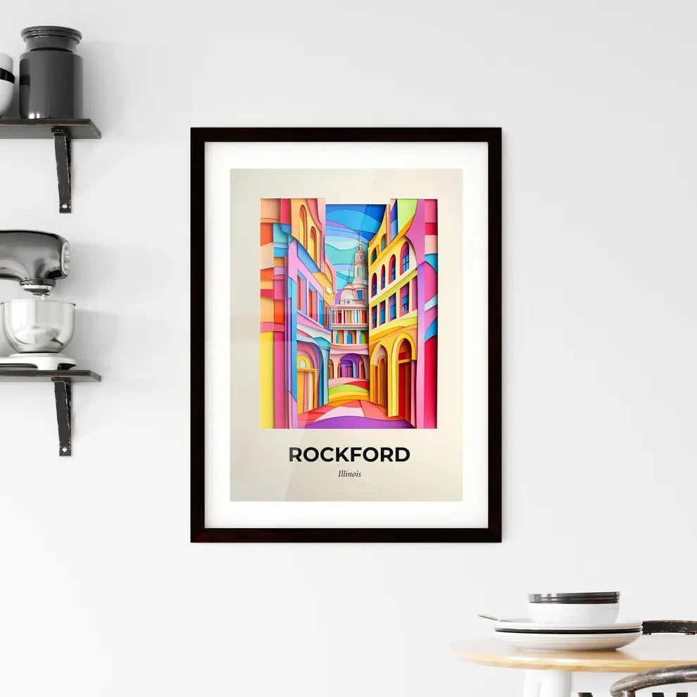 Vivid Rockford, Illinois, Framed Wall Art