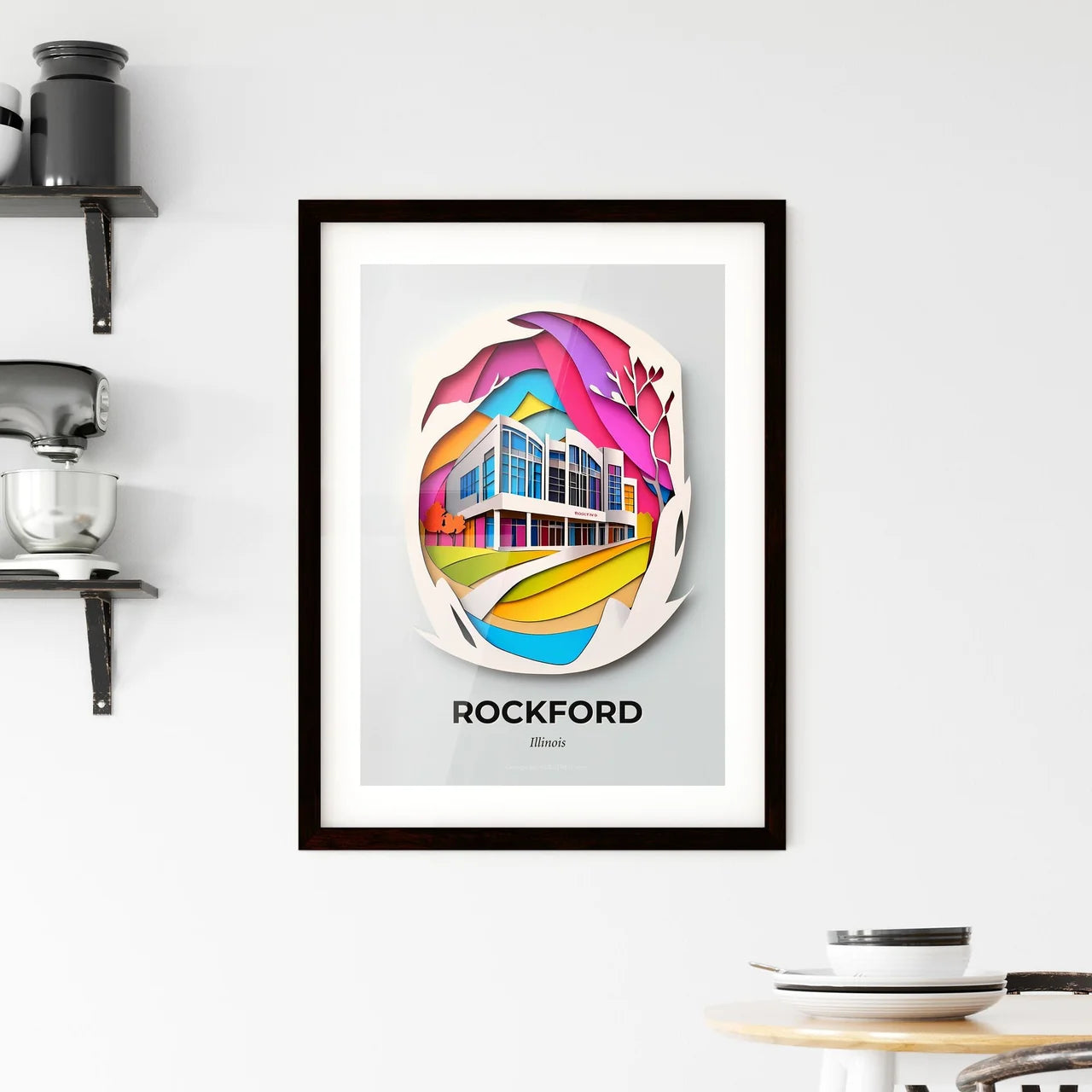 Vivid Rockford, Illinois, Framed Wall Art