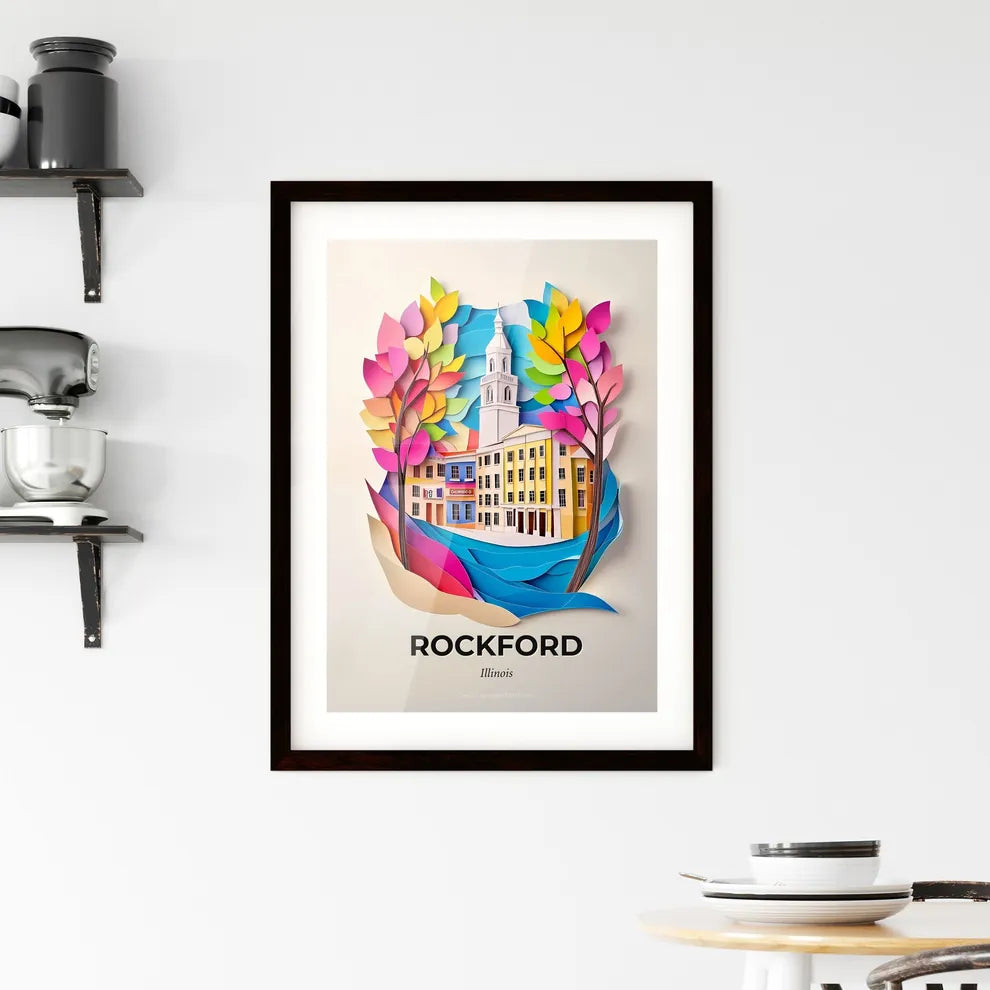 Vivid Rockford, Illinois, Framed Wall Art