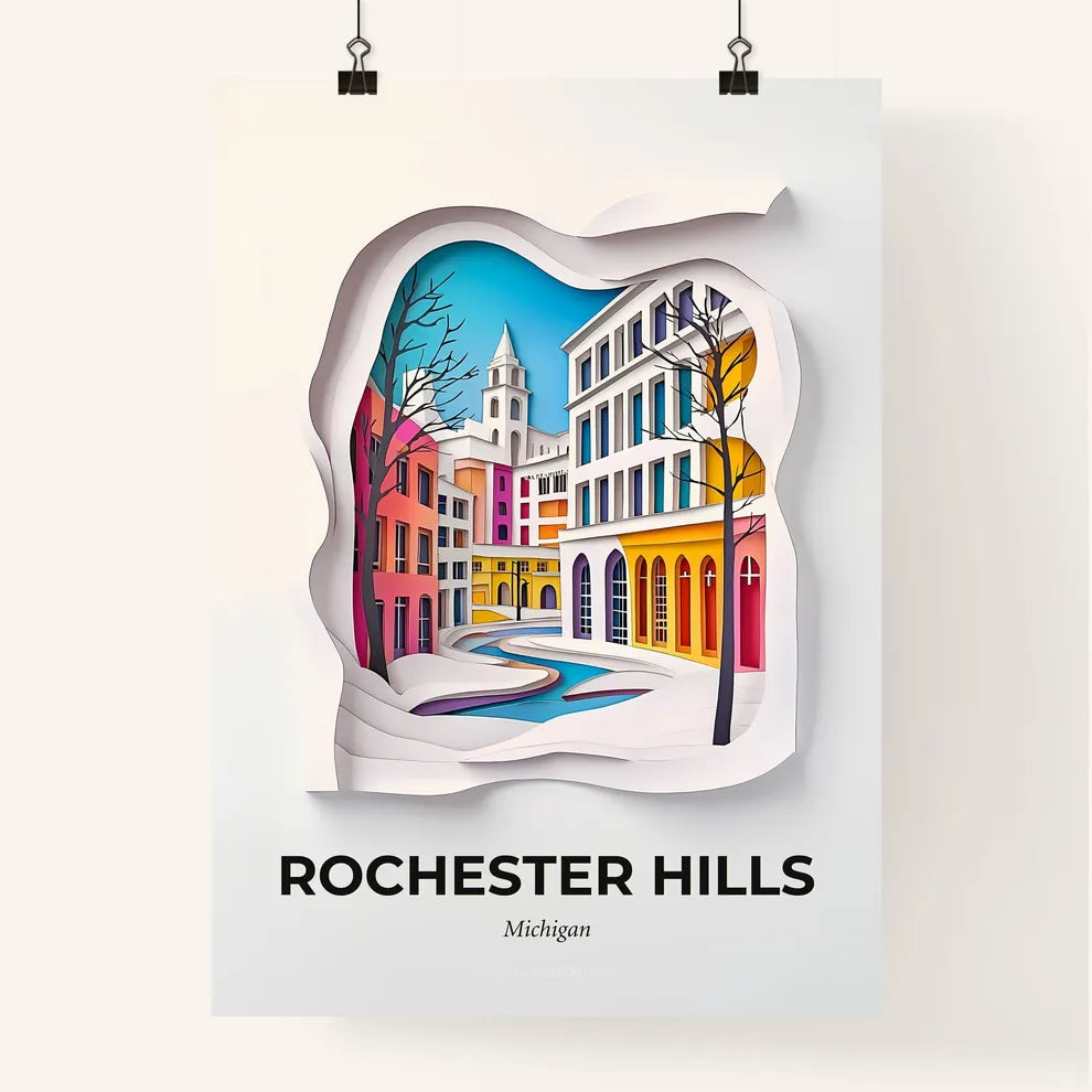 Vivid Rochester Hills, Michigan, Colorful Poster