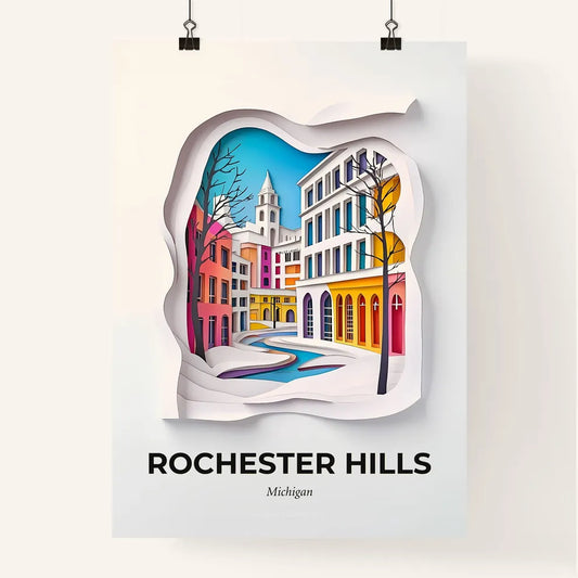 Vivid Rochester Hills, Michigan, Colorful Poster