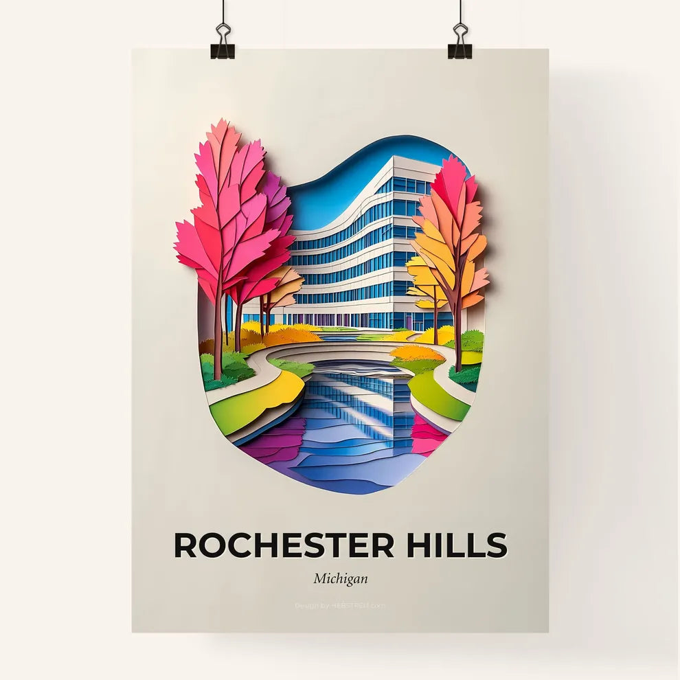 Vivid Rochester Hills, Michigan, Colorful Poster