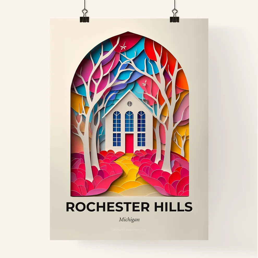 Vivid Rochester Hills, Michigan, Colorful Poster