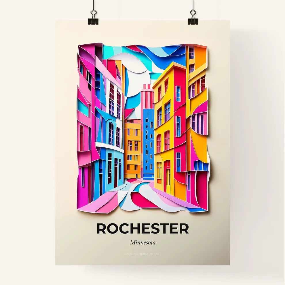 Vivid Rochester, Minnesota, Colorful Poster