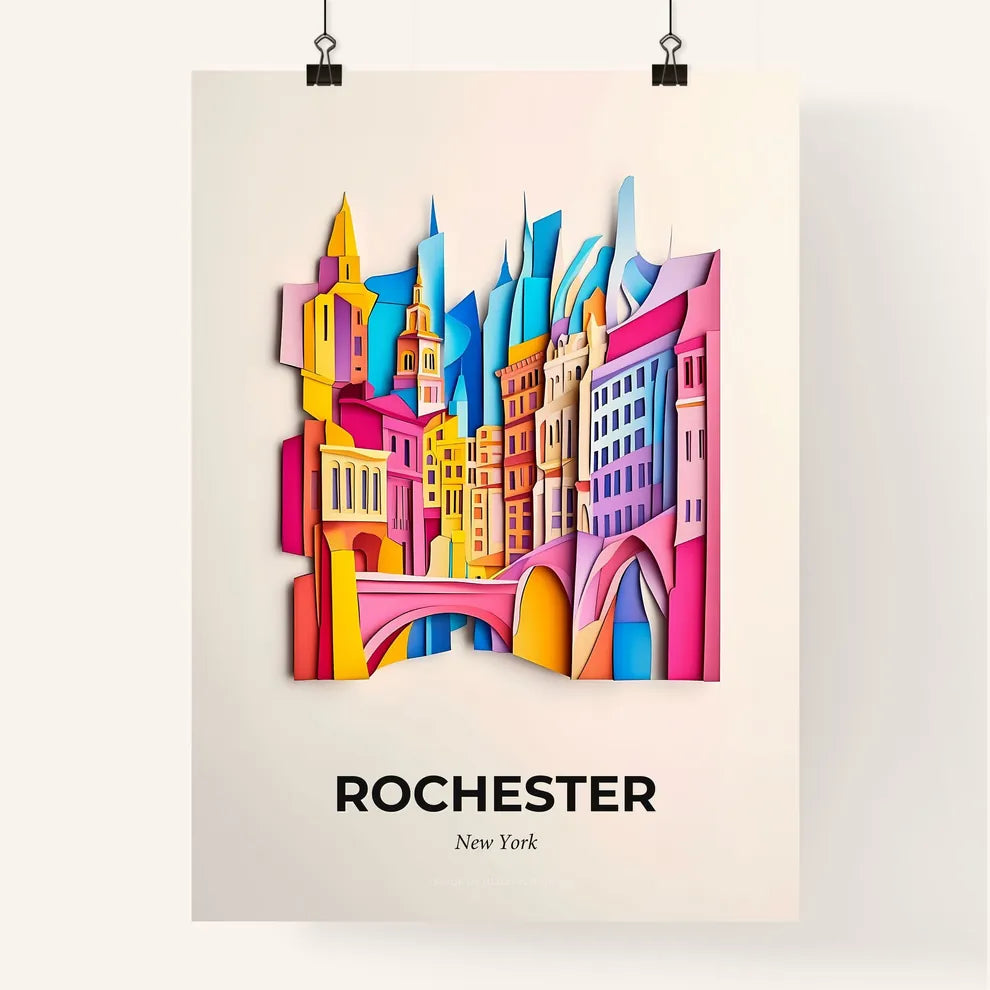 Vivid Rochester, New York, Colorful Poster