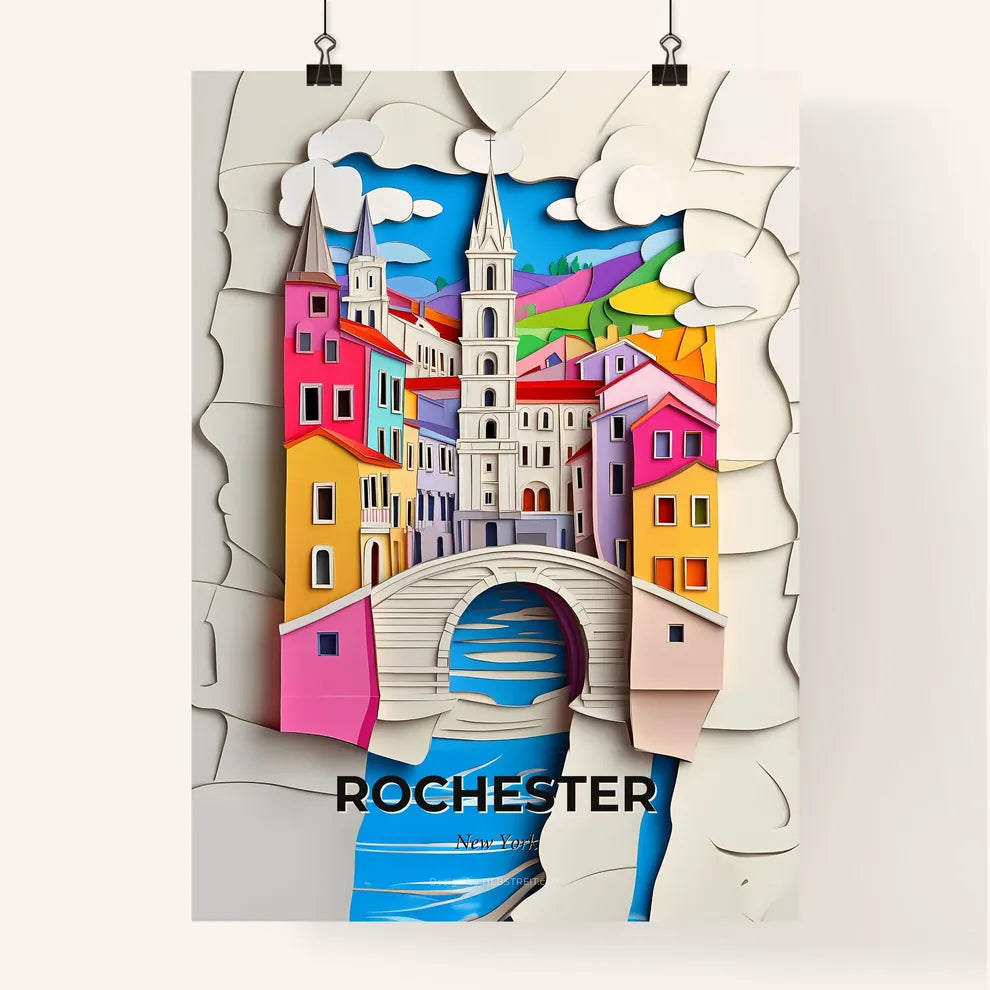 Vivid Rochester, New York, Colorful Poster