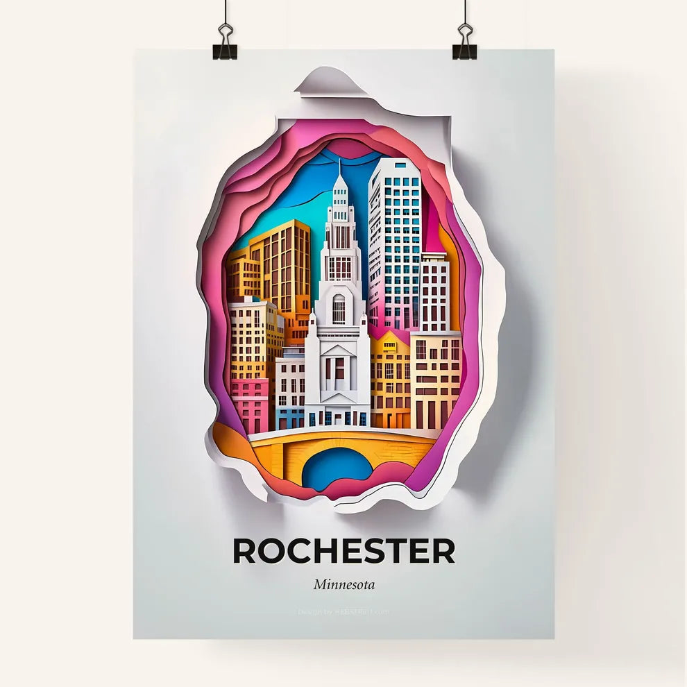 Vivid Rochester, Minnesota, Colorful Poster