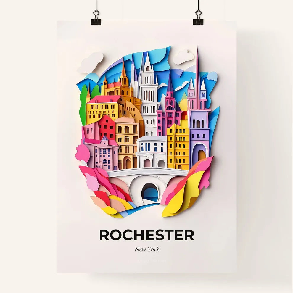 Vivid Rochester, New York, Colorful Poster