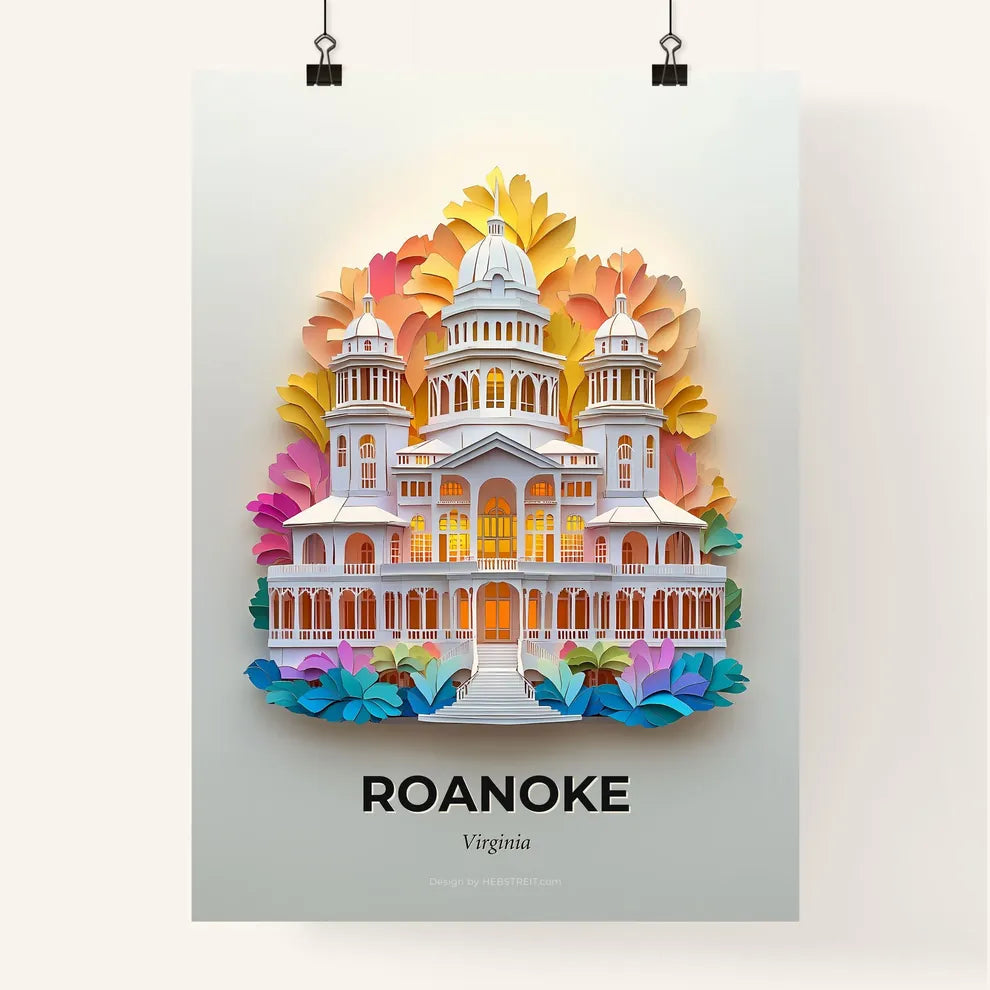 Vivid Roanoke, Virginia, Colorful Poster