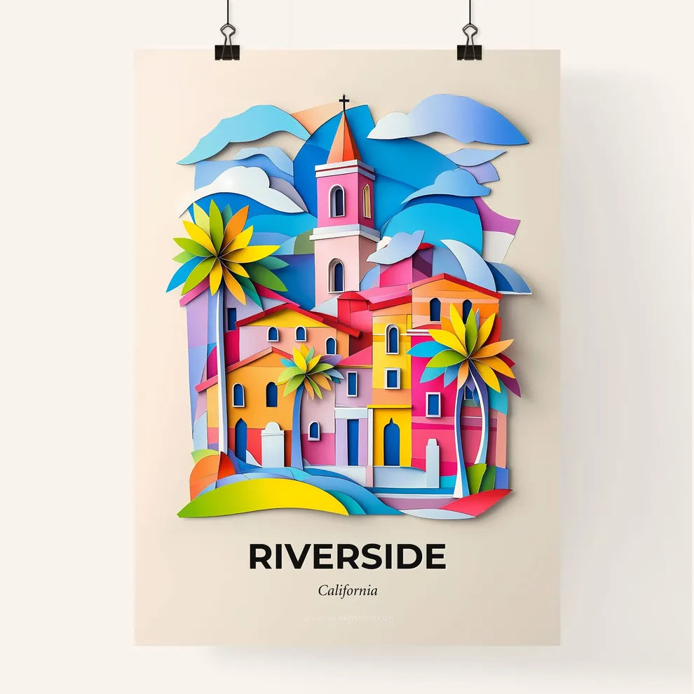 Vivid Riverside, California, Colorful Poster