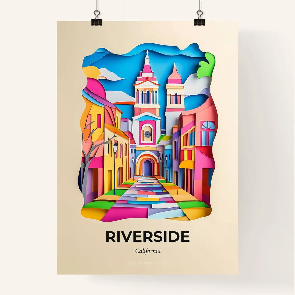 Vivid Riverside, California, Colorful Poster